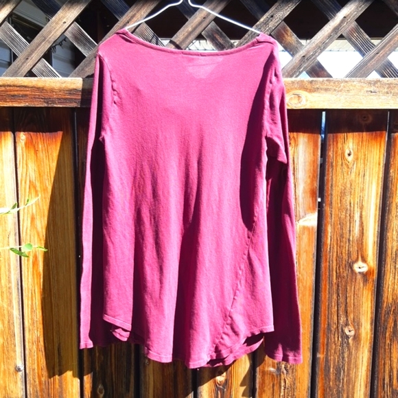 C&C California Burgandy cowel neck shirt - Picture 5 of 6